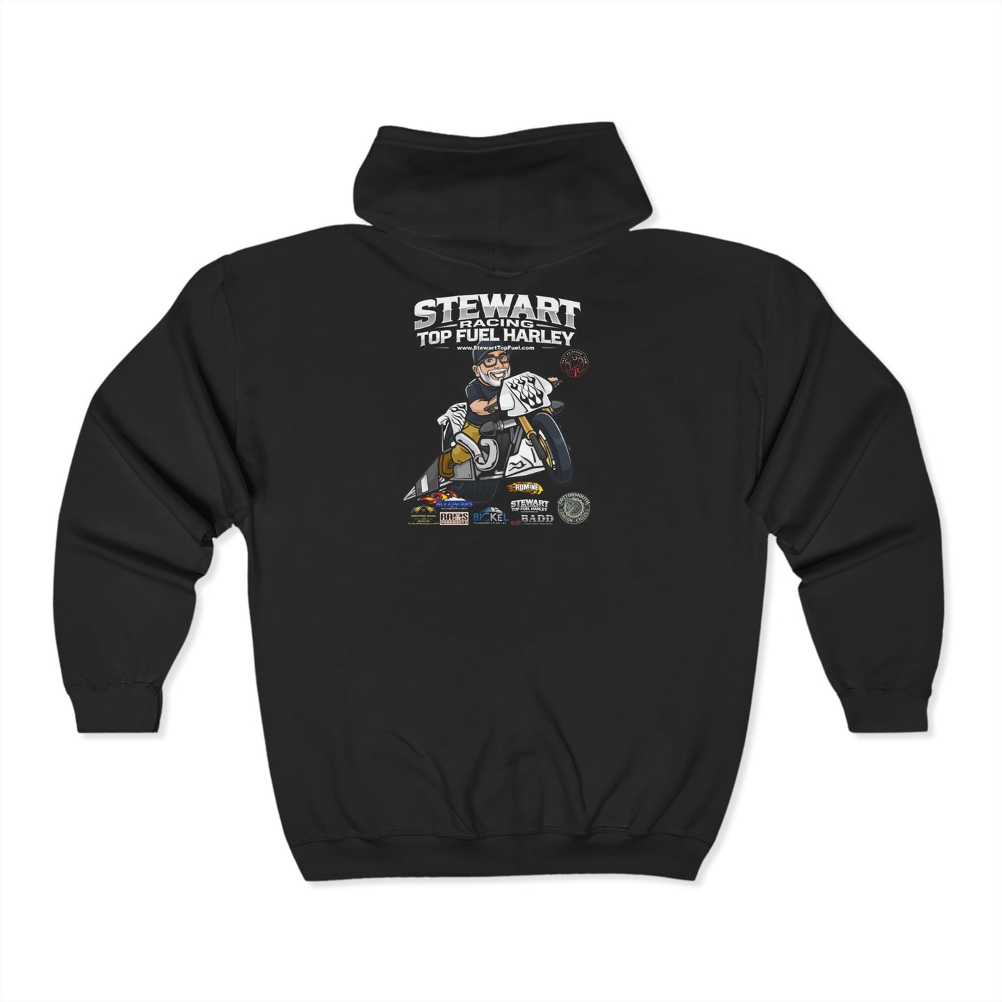 Stewart Racing Cartoon Hoodie Full Zip Hooded Sweatshirt